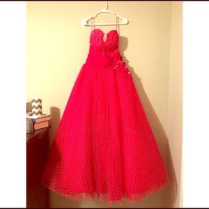 Red Polka Dot Ball Gown
